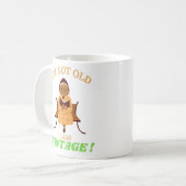 コーヒおもしろいーマグ「私は古くない…2」 コーヒーマグカップ (正面左)
