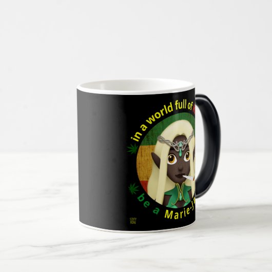 コーヒおもしろいーマグ「BE A MARIE-JANE」 モーフィングマグカップ (正面右)