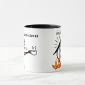 コーヒおもしろいーミーム：コーヒーの前後 マグカップ (中央)