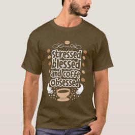 コーヒおもしろいーユニセックスワードアートTシャツ Tシャツ