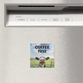 コーヒおもしろいーユーモアのある第1牛磁石 マグネット (インサイチュ (食洗機))