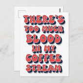 コーヒおもしろいーユーモアポップ・アートのレトロ文化文字ことわざ ポストカード (正面/裏面)