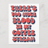 コーヒおもしろいーユーモアポップ・アートのレトロ文化文字ことわざ ポストカード (正面)