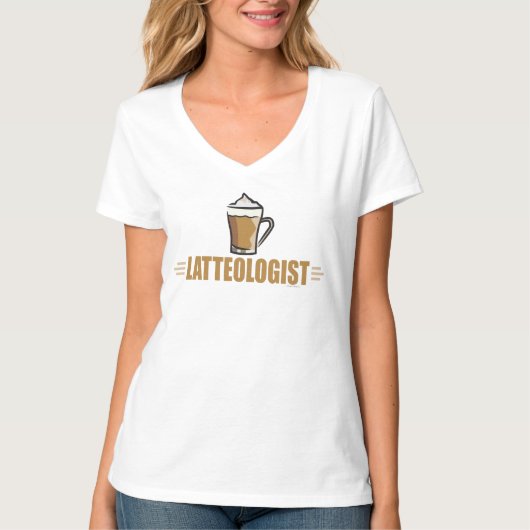 コーヒおもしろいーラテ Tシャツ (正面)