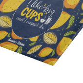 コーヒおもしろいーラバープリンヴィンテージレトロレモンパターン カッティングボード (角)