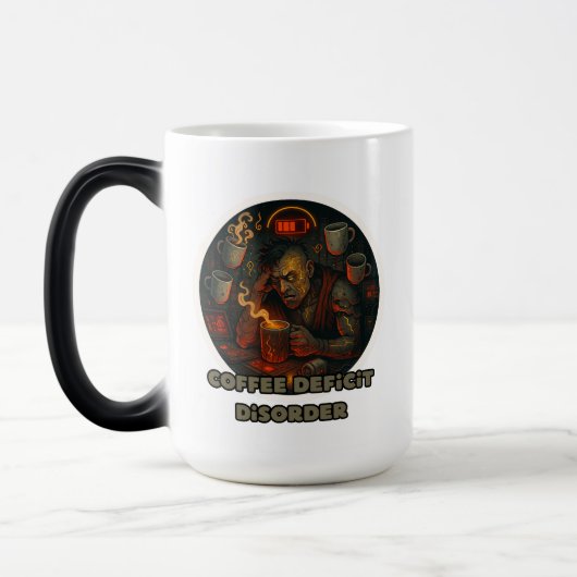 コーヒおもしろいー低電池マグ モーフィングマグカップ (左)