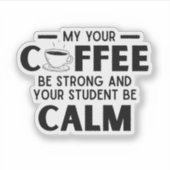 コーヒおもしろいー先生 シール (正面)