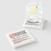 コーヒおもしろいー処方パーソナライズされた名 ストーンコースター (横)