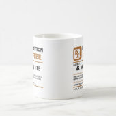 コーヒおもしろいー処方箋パーソナライズされた名 コーヒーマグカップ (中央)