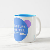 コーヒおもしろいー前向きマグ ツートーンマグカップ (正面右)