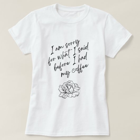 コーヒおもしろいー好きのtシャツ tシャツ (デザイン正面)
