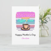 コーヒおもしろいー好きママへの贈り物 | 母の日 カード (スタンド正面)