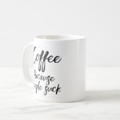 コーヒおもしろいー好き内向型ギフト コーヒーマグカップ (正面左)