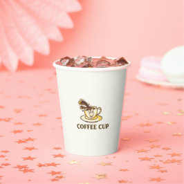 コーヒおもしろいー好き向けコーヒ芸術的ーカップデザイン 紙コップ