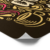 コーヒおもしろいー好き引用文のカフェとショップ用ポスター ポスター (角)