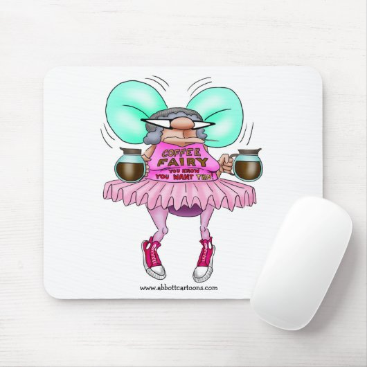 コーヒおもしろいー妖精マウスパッド マウスパッド (マウス)