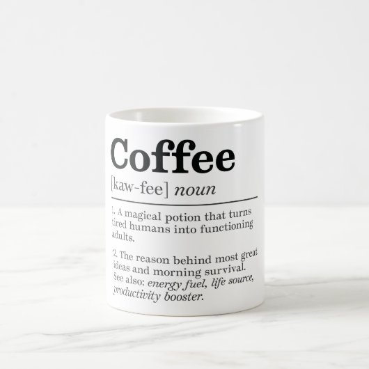 コーヒおもしろいー定義 コーヒーマグカップ (中央)
