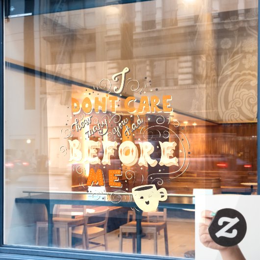 コーヒおもしろいー屋さん気には何人いたか ウィンドウサイン (カフェ窓)