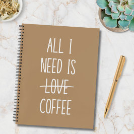 コーヒおもしろいー引用文シンプルミニマリストTodoリスト ノートブック