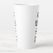 コーヒおもしろいー引用文シンプルミニマル カフェラテマグ (正面)