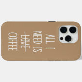 コーヒおもしろいー引用文シンプルミニマル Case-Mate iPhoneケース (裏面 (横))