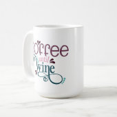 コーヒおもしろいー引用文マグおもしろい、コーヒーワイン愛好家 コーヒーマグカップ (正面左)