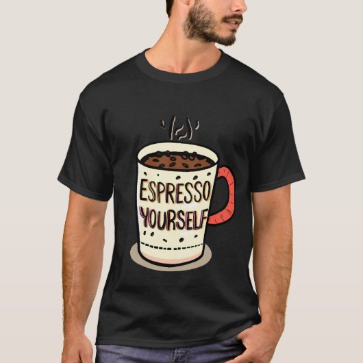 コーヒおもしろいー引用文マグ – 'Espressoあなた'デザイン Tシャツ (正面)