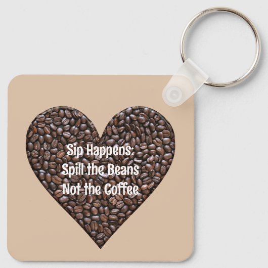 コーヒおもしろいー引用文金属 キーホルダー (裏面)