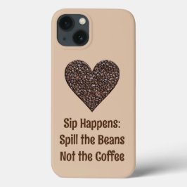 コーヒおもしろいー引用文電話ケース iPhone 13ケース