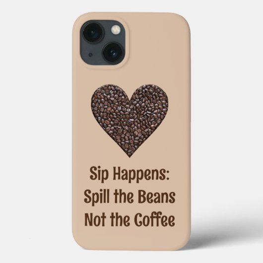 コーヒおもしろいー引用文電話ケース Case-Mate iPhoneケース (裏面)