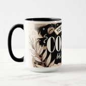 コーヒおもしろいー引用文/ことわざ マグカップ (左)