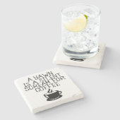 コーヒおもしろいー引用文 ストーンコースター (横)