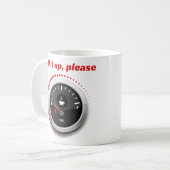 コーヒおもしろいー引用文「満たす」燃料 コーヒーマグカップ (正面左)