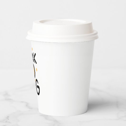 コーヒおもしろいー引用文Lキュイミニマル考えビック 紙コップ (左)