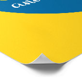 コーヒおもしろいー恋人タイポグラフィレトロキッチンアート ポスター (角)