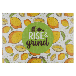 コーヒおもしろいー恋人引用文ヴィンテージレモンパターン カッティングボード