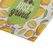 コーヒおもしろいー恋人引用文ヴィンテージレモンパターン カッティングボード (角)