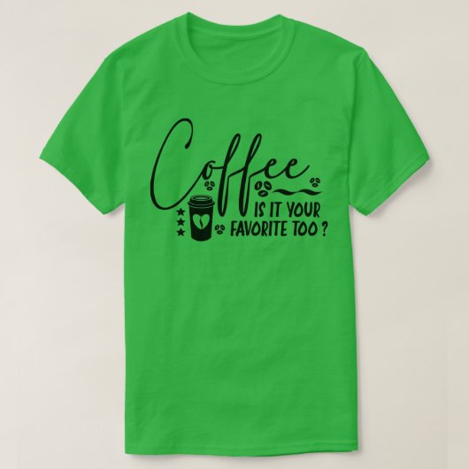 コーヒおもしろいー愛好家のためのコーヒー引用文 Tシャツ (デザイン正面)