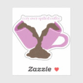 コーヒおもしろいー愛好家のための壊れたマグカップデカール シール (シート)