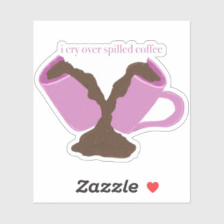 コーヒおもしろいー愛好家のための壊れたマグカップデカール シール