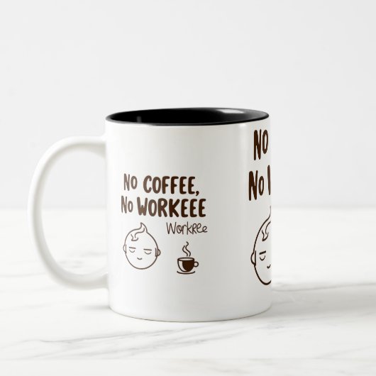コーヒおもしろいー愛好家のための2トーンのマグカップ ツートーンマグカップ (左)