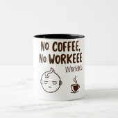 コーヒおもしろいー愛好家のための2トーンのマグカップ ツートーンマグカップ (中央)