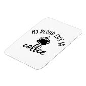 コーヒおもしろいー愛好家のデザイン。私の血液型はコーヒー マグネット (左側)