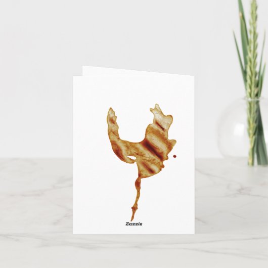 コーヒおもしろいー愛好家のラテの願い カード (裏面)