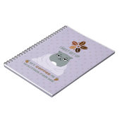 コーヒおもしろいー愛好家ノートの不機嫌な猫 ノートブック (左側)