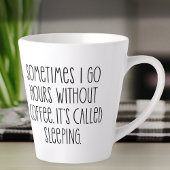 コーヒおもしろいー愛好家皮肉タイポグラフィ引用文 カフェラテマグ