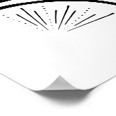 コーヒおもしろいー標識 ポスター (角)