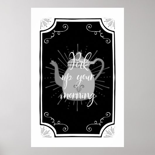 コーヒおもしろいー標識 ポスター (正面)