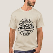 コーヒおもしろいー混沌のワードアート Tシャツ (正面)