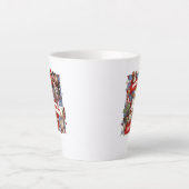 コーヒおもしろいー群集マンガの動物ファンが登場 カフェラテマグ (正面)